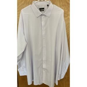 Shaquille O’Neal men’s XL big fit Cooling Stretch, white dress shirt. 19 Neck,